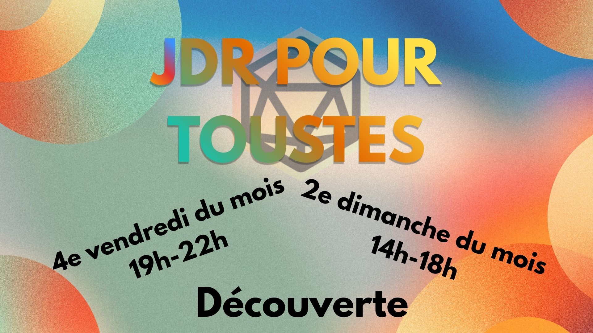 JEUX DE RÔLE pour toustes – découverte